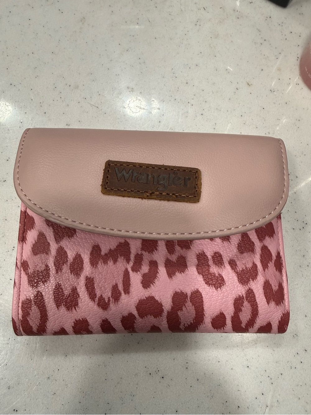 Wrangler Pink & Rose Leopard Print Wallet
